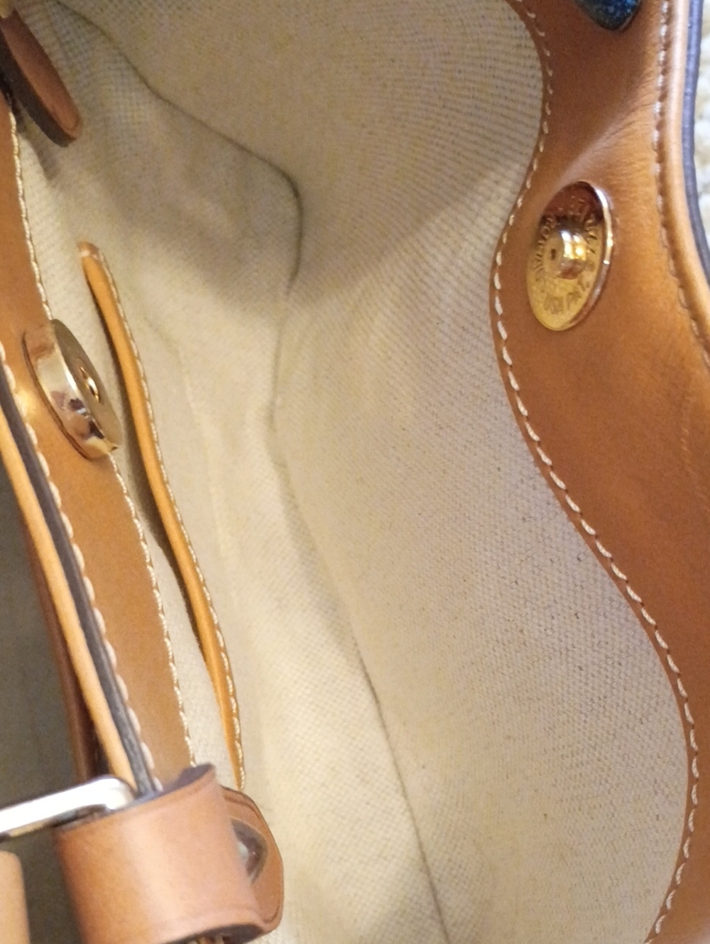 Dooney hydrangea monogram floral Brenna satchel - Picture 15 of 17